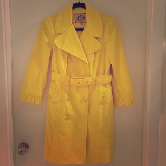 Juicy Couture Jackets & Blazers - Juicy Couture yellow rain coat NWT